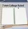 Spiral Notebook, 4 Pcs 4 Color 9.8 Inch x 6.9 Inch B5 Thick Plastic Hardcover 7mm College Ruled Paper 80 Sheets (160 Pages) Journal for School and Office Supplies